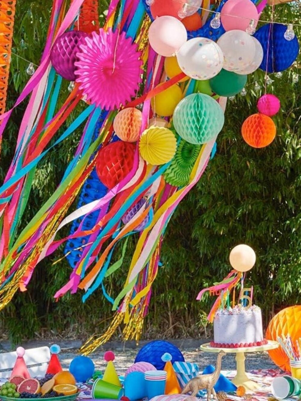 Rainbow Paper Garland Decorations for Birthday Party Decor - Picture 6 of 6